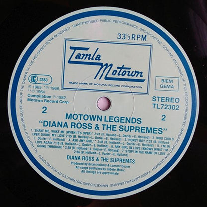 Diana Ross & The Supremes* : Motown Legends (LP, Comp, RE)