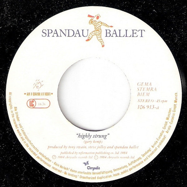 Spandau Ballet : Highly Strung (7", Single)
