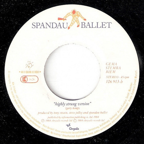 Spandau Ballet : Highly Strung (7", Single)