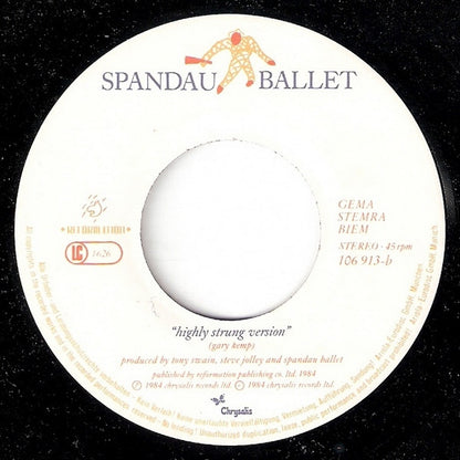 Spandau Ballet : Highly Strung (7", Single)
