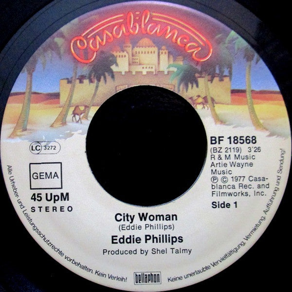 Eddie Phillips : City Woman (7", Single)