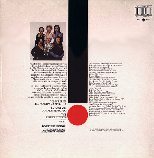 Bananarama / Lananeeneenoonoo : Help (12", Single)