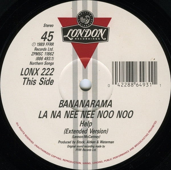 Bananarama / Lananeeneenoonoo : Help (12", Single)
