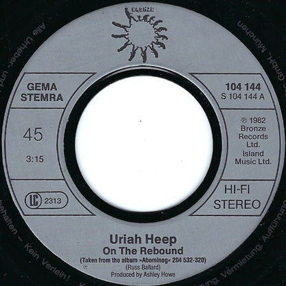 Uriah Heep : On The Rebound  (7", Single)