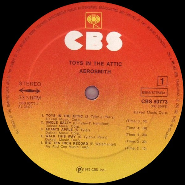 Aerosmith : Toys In The Attic (LP, Album)