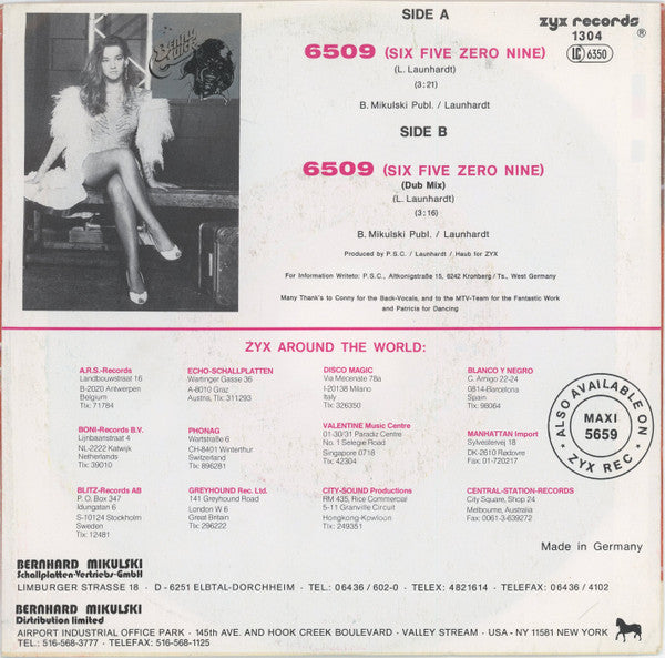 Benny Quick : 6509 (Six Five Zero Nine) (7")