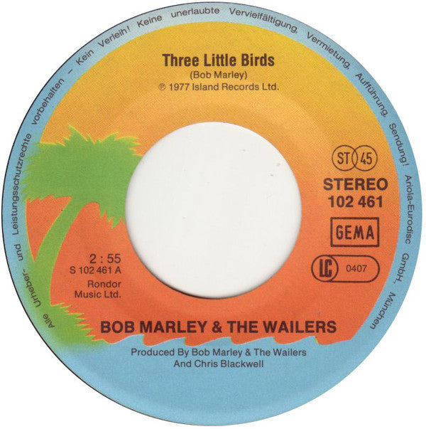 Bob Marley & The Wailers : Three Little Birds (7", Single)