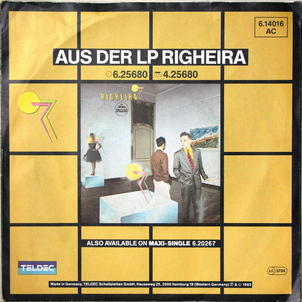Righeira : No Tengo Dinero (7", Single)