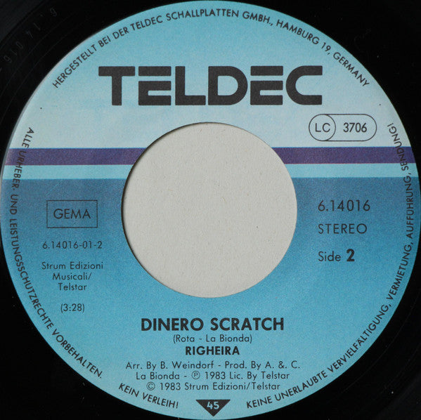 Righeira : No Tengo Dinero (7", Single)