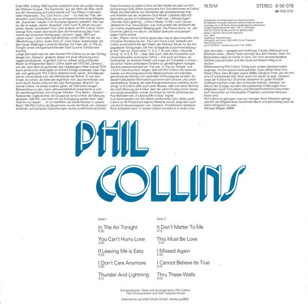 Phil Collins : Phil Collins (LP, Comp, RP, Sei)