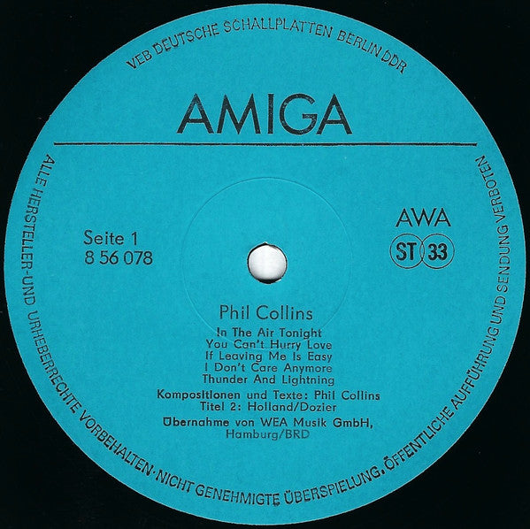 Phil Collins : Phil Collins (LP, Comp, RP, Sei)
