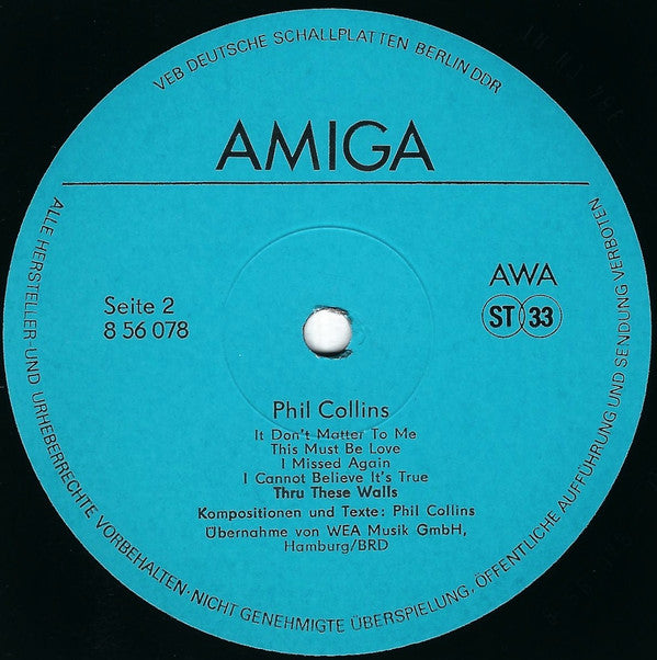 Phil Collins : Phil Collins (LP, Comp, RP, Sei)