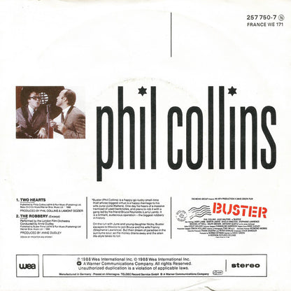 Phil Collins : Two Hearts (7", Single)