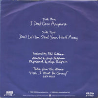 Phil Collins : I Don't Care Anymore (7", Single)