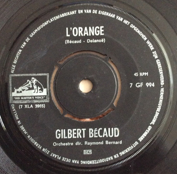 Gilbert Bécaud : Rosy And John / L'orange (7", Single)