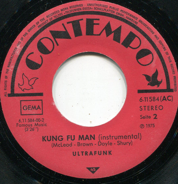 Freddie Mack & Ultrafunk : Kung Fu Man (7", Single)