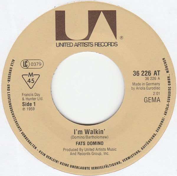 Fats Domino : I'm Walking (7", Single)