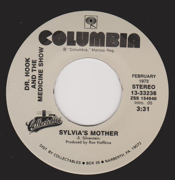 Dr. Hook And The Medicine Show* : Sylvia's Mother / Carry Me, Carrie (7", Single)