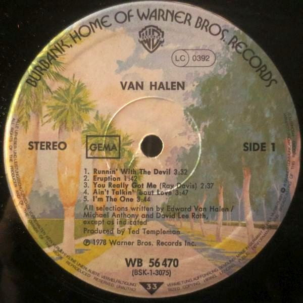 Van Halen : Van Halen (LP, Album, Bur)