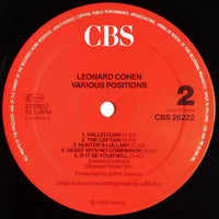 Leonard Cohen : Various Positions (LP, Album, RP)