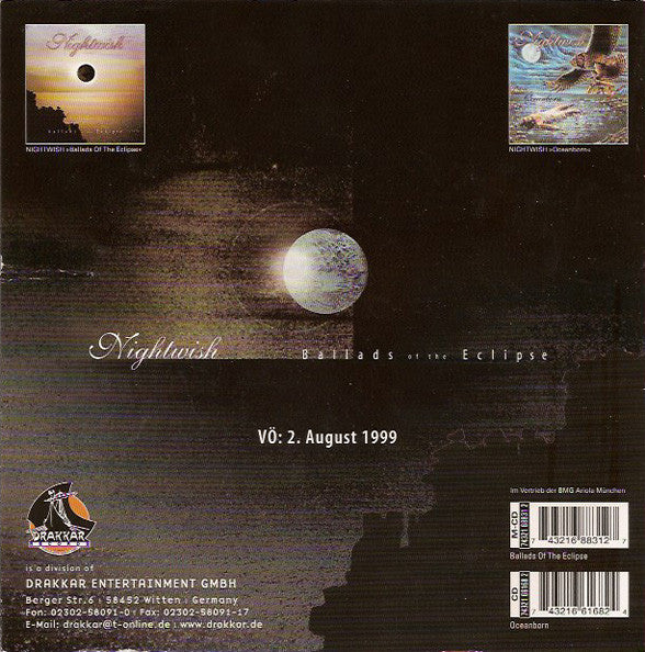Nightwish : Sleeping Sun (4 Ballads Of The Eclipse) (CD, Maxi, Ltd)