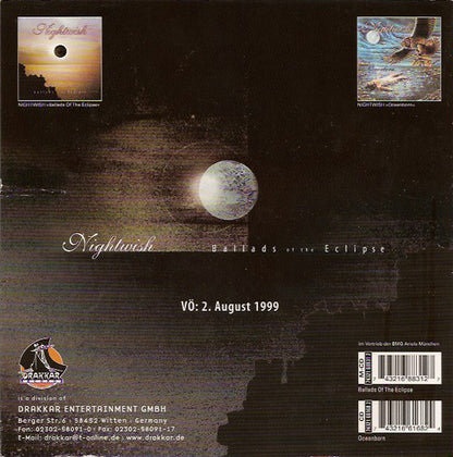 Nightwish : Sleeping Sun (4 Ballads Of The Eclipse) (CD, Maxi, Ltd)