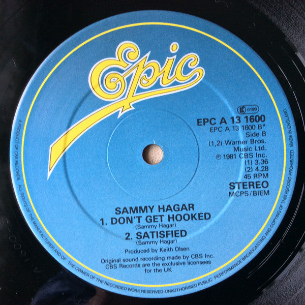 Sammy Hagar : Heavy Metal (12", Single)