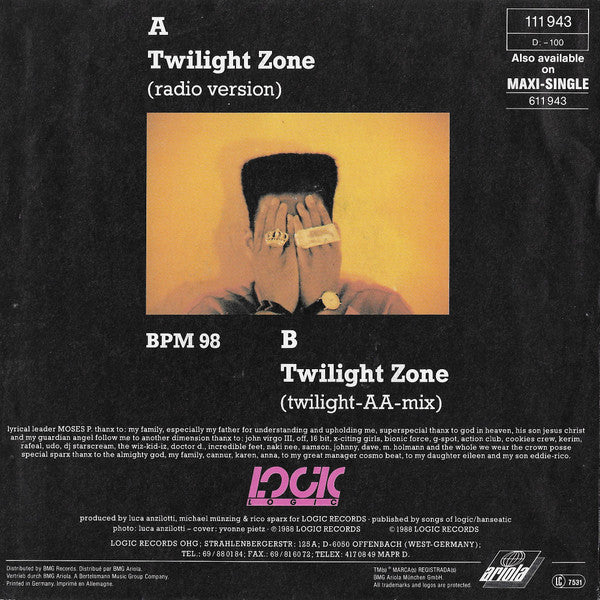 Moses P.* : Twilight Zone (7", Single)
