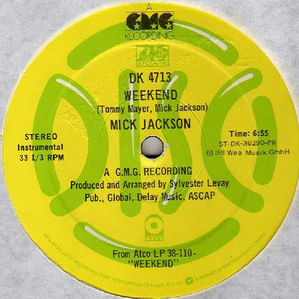 Mick Jackson : Weekend (12", Single)