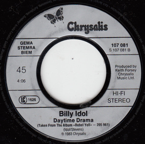 Billy Idol : Catch My Fall (7", Single)