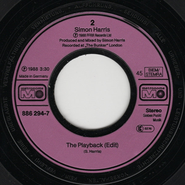 Simon Harris : Bass (How Low Can You Go) (7", Single)