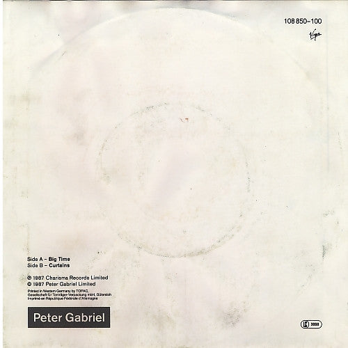 Peter Gabriel : Big Time (7", Single)