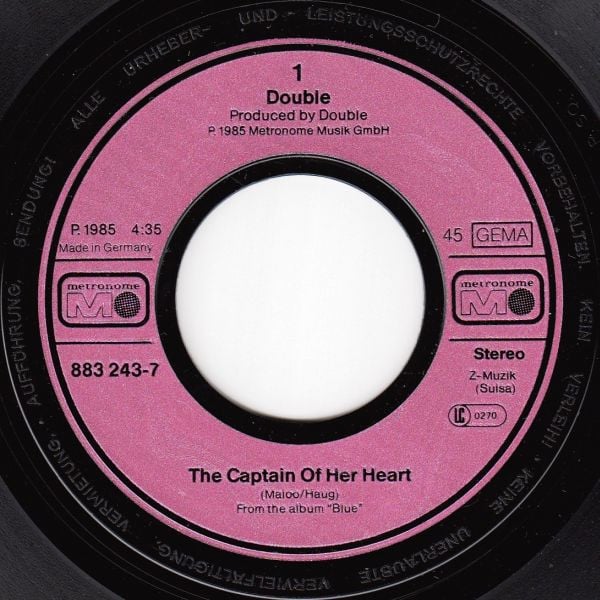 Double : The Captain Of Her Heart (7", Single)