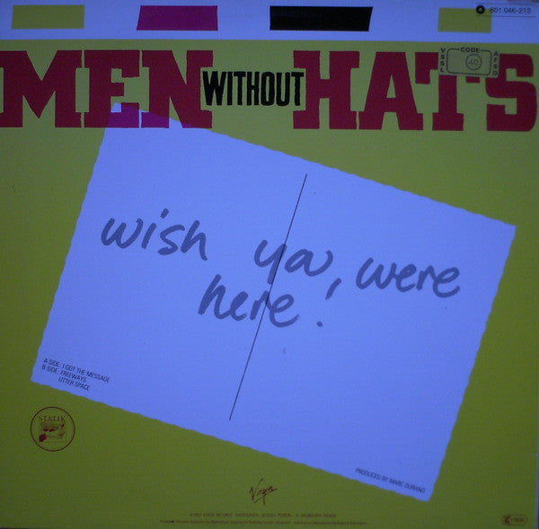 Men Without Hats : I Got The Message (12", Single)