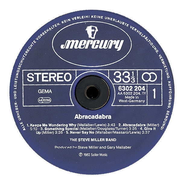 The Steve Miller Band* : Abracadabra (LP, Album)