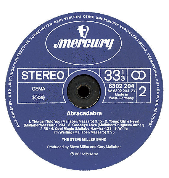 The Steve Miller Band* : Abracadabra (LP, Album)