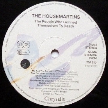 The Housemartins : The People Who Grinned Themselves To Death (LP, Album, Bla)