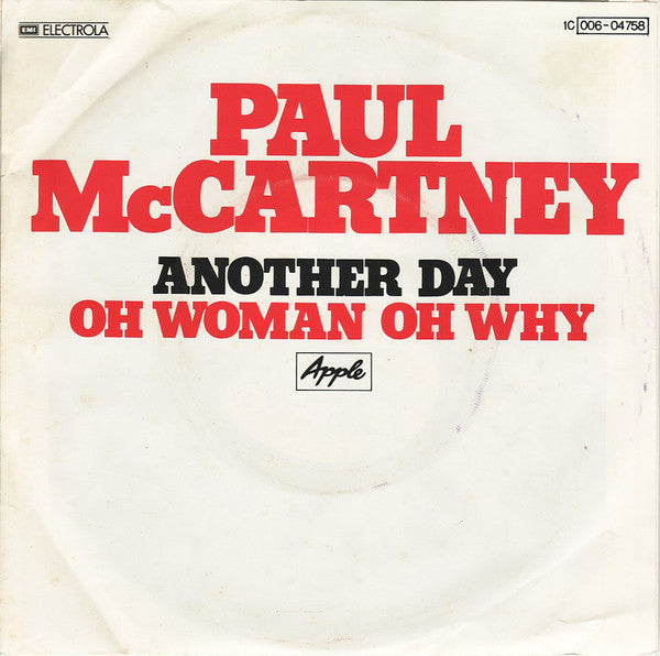 Paul McCartney : Another Day (7", Single, RE)