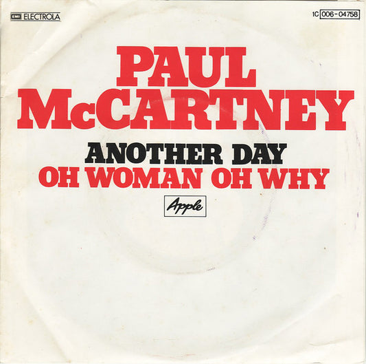 Paul McCartney : Another Day (7", Single, RE)