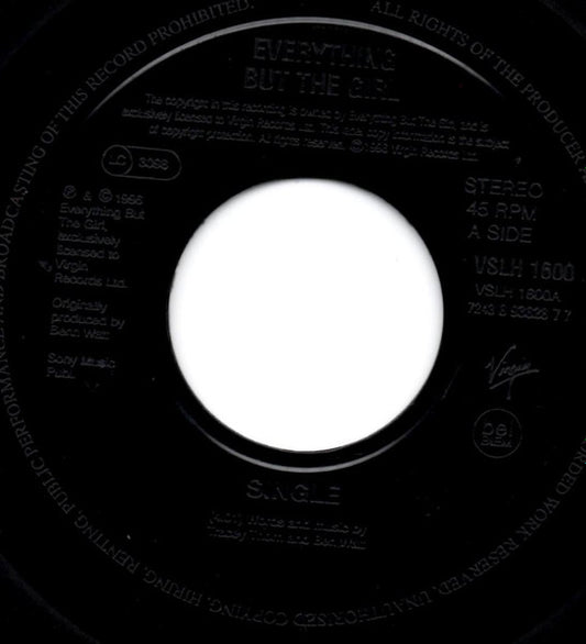 Everything But The Girl : Single (7", Single, Jukebox)