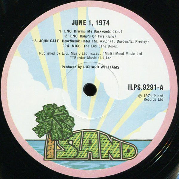 Kevin Ayers - John Cale - Eno* - Nico (3) : June 1, 1974 (LP, Album, Pin)