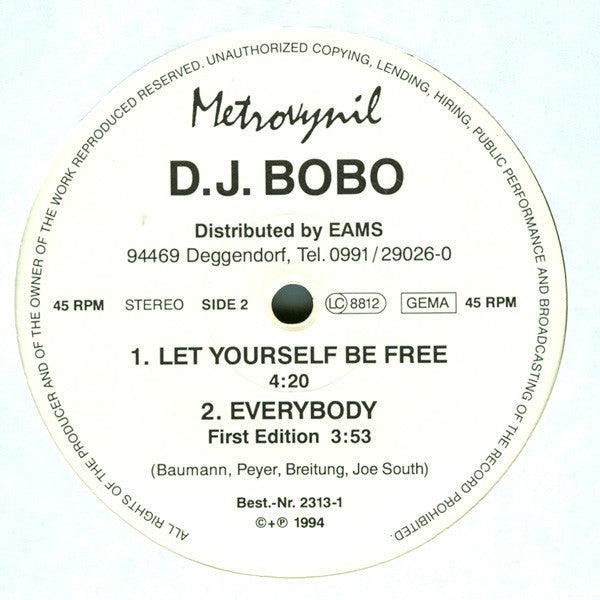 DJ BoBo : Everybody (12")