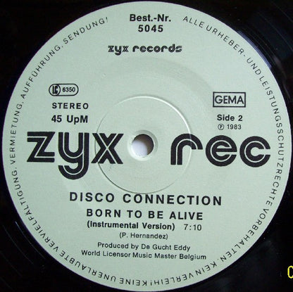 Disco Connection : Born To Be Alive (12", Com)