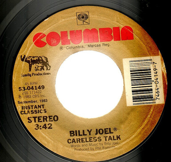Billy Joel : Uptown Girl / Careless Talk (7", Single, RE)