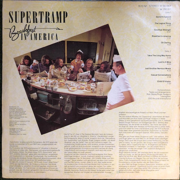 Supertramp : Breakfast In America (LP, Album, RE)