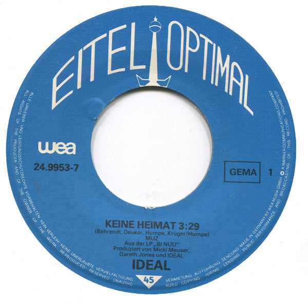 Ideal (3) : Keine Heimat (7", Single)
