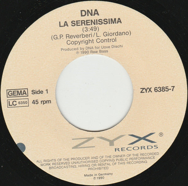 DNA : La Serenissima (7", Single)