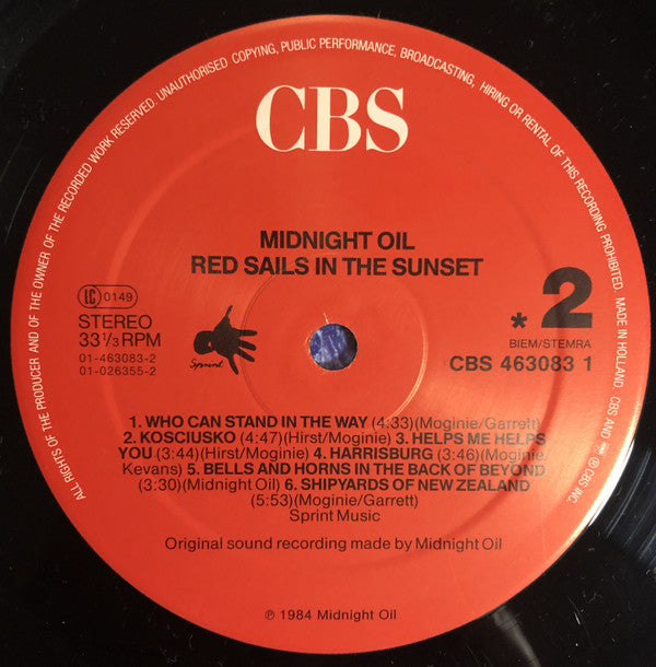 Midnight Oil : Red Sails In The Sunset (LP, Album)