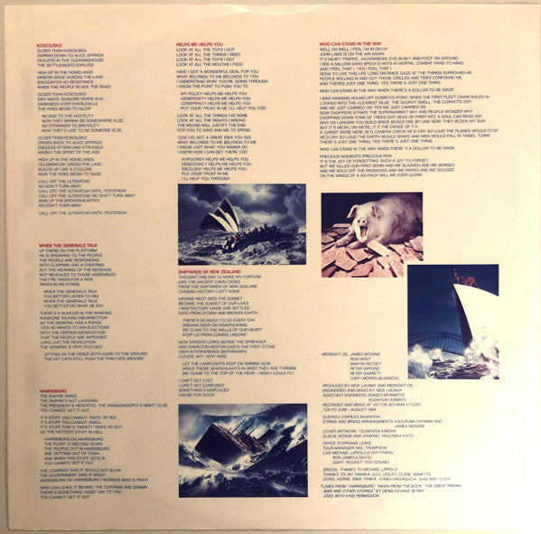 Midnight Oil : Red Sails In The Sunset (LP, Album)