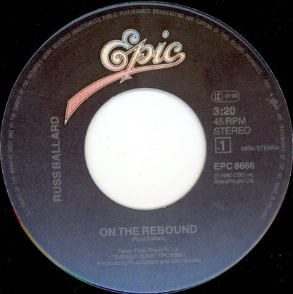 Russ Ballard : On The Rebound (7", Single)